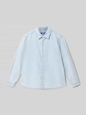 Koszula jeansowa z kołnierzykiem typu kent i detalem z logo jack & jones