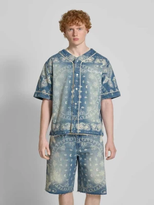 Koszula jeansowa z wyhaftowanym logo Karl Kani