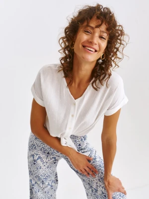 Koszula krótki rękaw biała - SKS1255BI koszula krótki rękaw - TOP SECRET - Odzieżowy sklep internetowy TOP SECRET