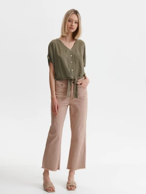 Koszula krótki rękaw zielona - SKS1207ZI koszula krótki rękaw - TOP SECRET - Odzieżowy sklep internetowy TOP SECRET