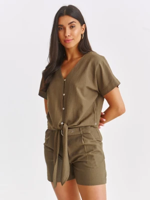 Koszula krótki rękaw zielona - SKS1257ZI koszula krótki rękaw - TOP SECRET - Odzieżowy sklep internetowy TOP SECRET