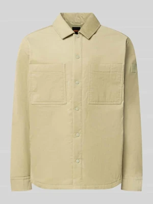 Koszula-kurtka o kroju regular fit z mieszanka bawełny model 'Locky_2_M' Boss Limonkowy