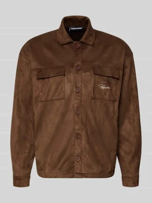 Koszula-kurtka o kroju relaxed fit z kieszeniami na piersi model 'Madikeri' Pegador