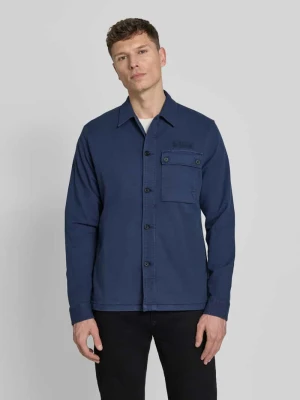 Koszula-kurtka w kroju regular fit z kołnierzykiem kent i przeszyciem z logo PME Legend