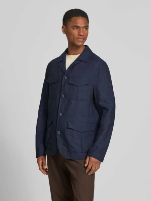 Koszula-kurtka z lnu z kieszenie z patką Zuitable