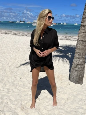 Koszula Lniana Czarna Kai ClothStore