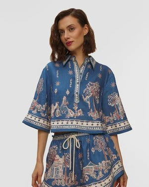 Koszula Lniana Damska Alemais Acacia Cropped