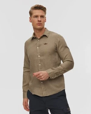 Koszula Lniana Męska Aeronautica Militare