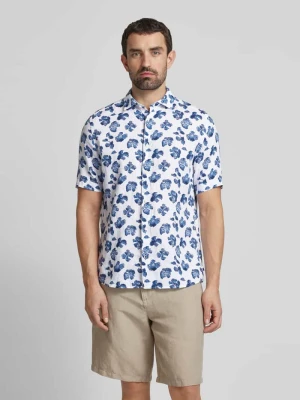 Koszula lniana męska JOOP! Collection;Czysty len;Krój regular fit;Kołnierzyk typu cutaway;Listwa guzikowa na całej długości;Krótki rękaw;Długość tyłu w rozmiarz OLYMP Level Five