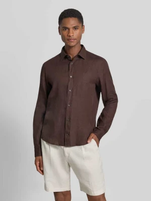 Koszula lniana o kroju casual fit z kołnierzykiem typu kent model 'Mike' JOOP! Collection