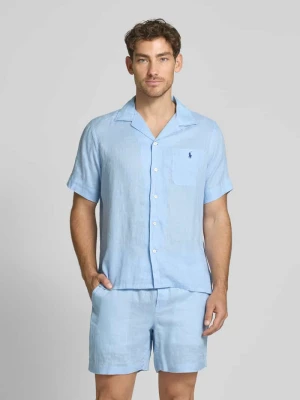Koszula lniana o kroju custom fit z kołnierzykiem typu resort Polo Ralph Lauren
