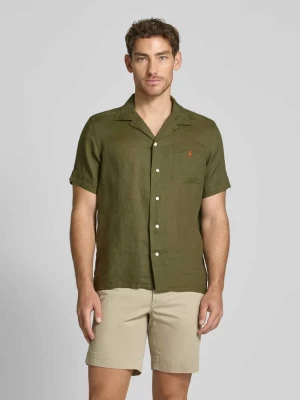 Koszula lniana o kroju custom fit z kołnierzykiem typu resort Polo Ralph Lauren