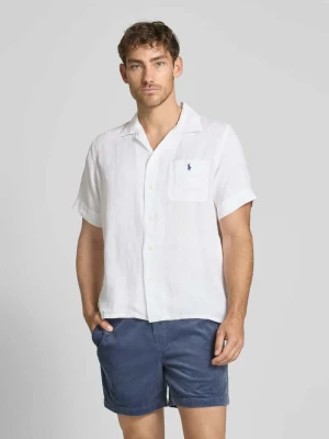 Koszula lniana o kroju custom fit z kołnierzykiem typu resort Polo Ralph Lauren