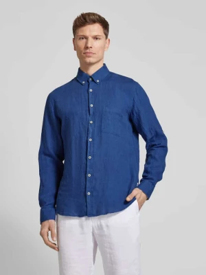 Koszula lniana o kroju modern fit z kieszenią na piersi model ‘Dirk’ BRAX
