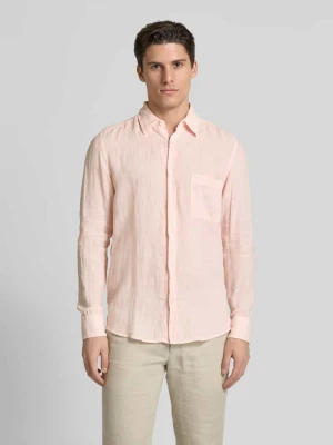 Zdjęcie produktu Koszula lniana o kroju regular fit z kieszenią na piersi model ‘Relegant’ Boss Orange