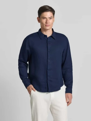 Koszula lniana o kroju regular fit z kołnierzykiem kent GAP