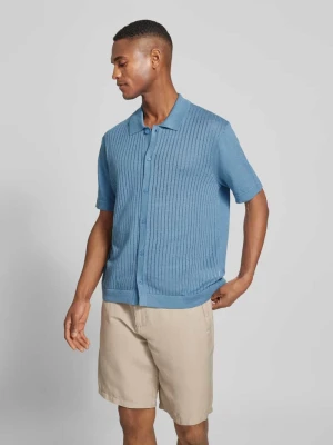 Koszula lniana o kroju regular fit z kołnierzykiem polo model ‘Kamicino’ Boss Orange