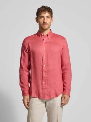 Koszula lniana o kroju regular fit z kołnierzykiem typu button down Polo Ralph Lauren