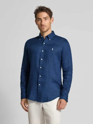 Koszula lniana o kroju regular fit z kołnierzykiem typu button down Polo Ralph Lauren