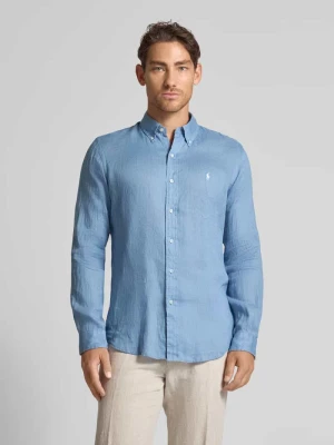 Koszula lniana o kroju regular fit z kołnierzykiem typu button down Polo Ralph Lauren