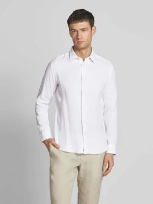 Koszula lniana o kroju regular fit z kołnierzykiem typu kent model ‘KYLIAN’ Selected Homme