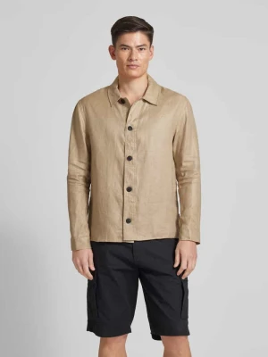 Koszula lniana o kroju regular fit z kołnierzykiem typu kent model ‘Peter’ GABBA