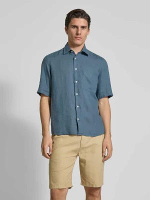 Koszula lniana o kroju regular fit z krótkim rękawem Marc O'Polo