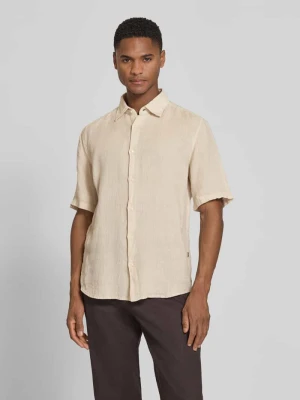 Koszula lniana o kroju regular fit z krótkim rękawem model 'RASH_2_M' Boss Orange