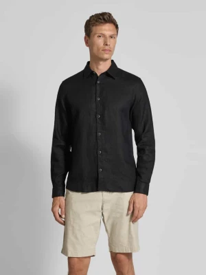 Koszula lniana o kroju regular fit ze sportowymi mankietami s.Oliver RED LABEL