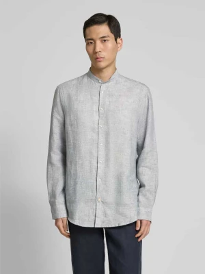 Koszula lniana o kroju regular fit ze stójką Christian Berg Men