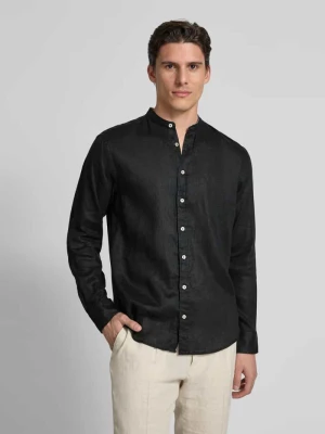 Koszula lniana o kroju regular fit ze stójką FYNCH-HATTON