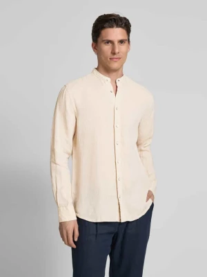 Koszula lniana o kroju regular fit ze stójką FYNCH-HATTON