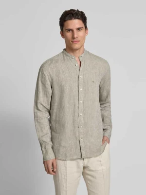 Koszula lniana o kroju regular fit ze stójką FYNCH-HATTON
