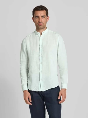 Koszula lniana o kroju regular fit ze stójką model ‘Race’ Boss Orange