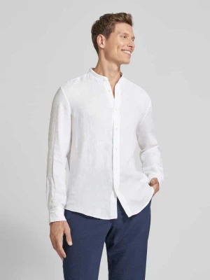 Koszula lniana o kroju regular fit ze stójką model ‘TAROK’ drykorn