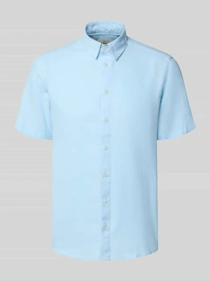 Koszula lniana o kroju slim fit z dodatkiem wiskozy model 'Bobby' Blend