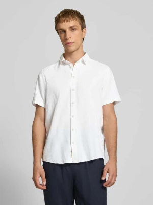 Koszula lniana o kroju slim fit z dodatkiem wiskozy model 'Bobby' Blend