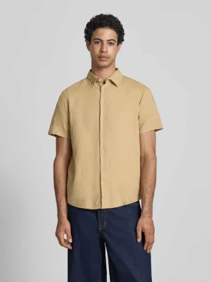 Koszula lniana o kroju slim fit z dodatkiem wiskozy model 'Bobby' Blend