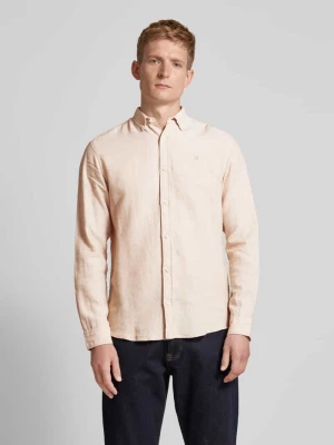 Koszula lniana o kroju slim fit z kołnierzykiem typu button down Jack & Jones Premium