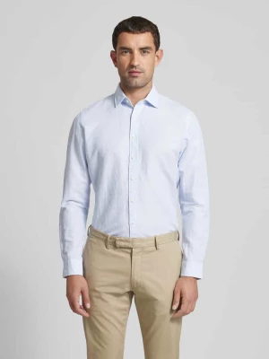 Koszula lniana o kroju slim fit z kołnierzykiem typu kent Jake*s