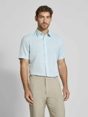 Koszula lniana o kroju slim fit z listwą guzikową Jake*s