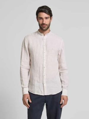 Koszula lniana o kroju slim fit ze stójką FYNCH-HATTON