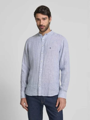 Koszula lniana o kroju slim fit ze stójką FYNCH-HATTON