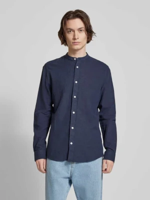 Koszula lniana o kroju slim fit ze stójką model ‘CAIDEN’ Only & Sons