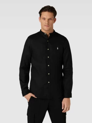 Koszula lniana o kroju slim fit ze stójką Polo Ralph Lauren