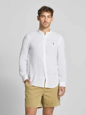 Koszula lniana o kroju slim fit ze stójką Polo Ralph Lauren