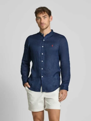Koszula lniana o kroju slim fit ze stójką Polo Ralph Lauren