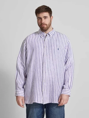 Koszula lniana PLUS SIZE ze wzorem w paski Polo Ralph Lauren Big & Tall
