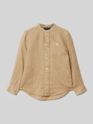 Koszula lniana z kieszenią na piersi model ‘POSTBOY’ Polo Ralph Lauren Kids