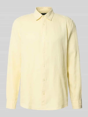 Koszula lniana z kołnierzykiem typu kent MCNEAL